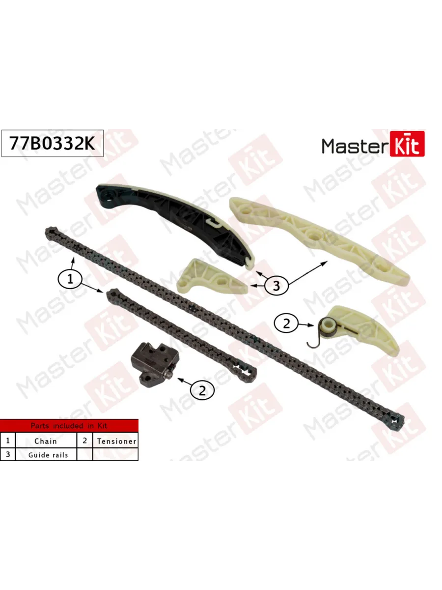 Комплект цепи ГРМ EBA (1,8) DODGE CALIBER 06-13 MasterKit